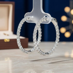 sterling earring moissanite for sale