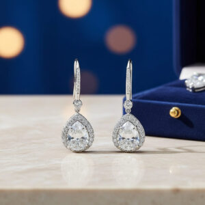 available 925 moissanite silver earring