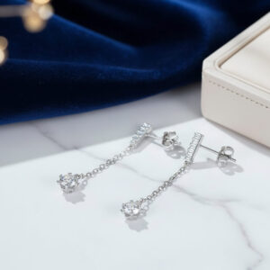 wholesale moissanite sterling earring stud