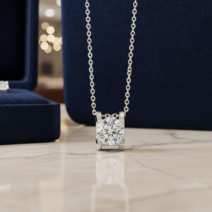 sterling silver moissanite chain necklace