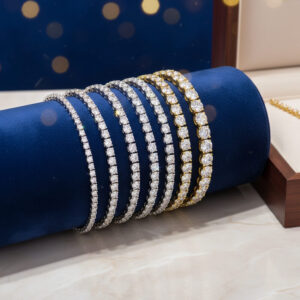 vintage silver moissanite bracelet for sale