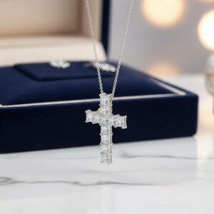 sterling silver fine moissanite chain