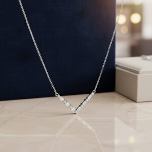 sterling silver moissanite necklace for women