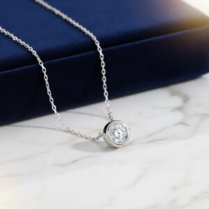 custom moissanite nacklace sterling silver