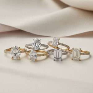 hidden halo moissanite ring