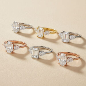 toi et moi moissanite ring